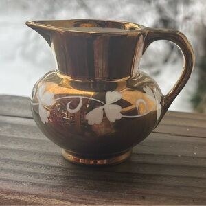 Vintage Gray's Pottery Stoke-on-Trent Copper Lusterware Creamer England